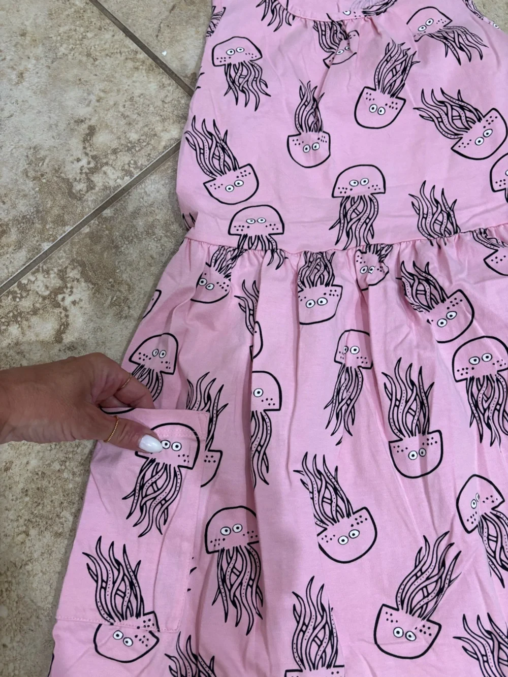 Hanna Andersson Sleeveless Pink Jelly Fish Dress